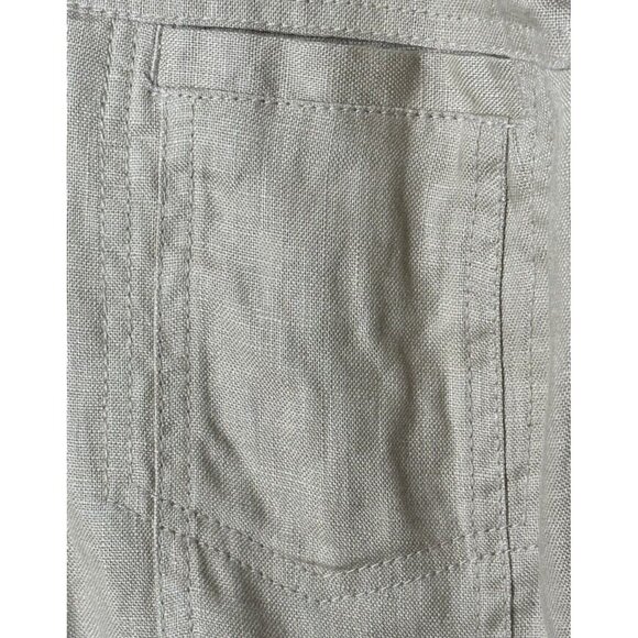 Lucy & Laurel Womens Shirt 100% Linen Button Up Top Collared Beige Size 3X - Picture 10 of 16